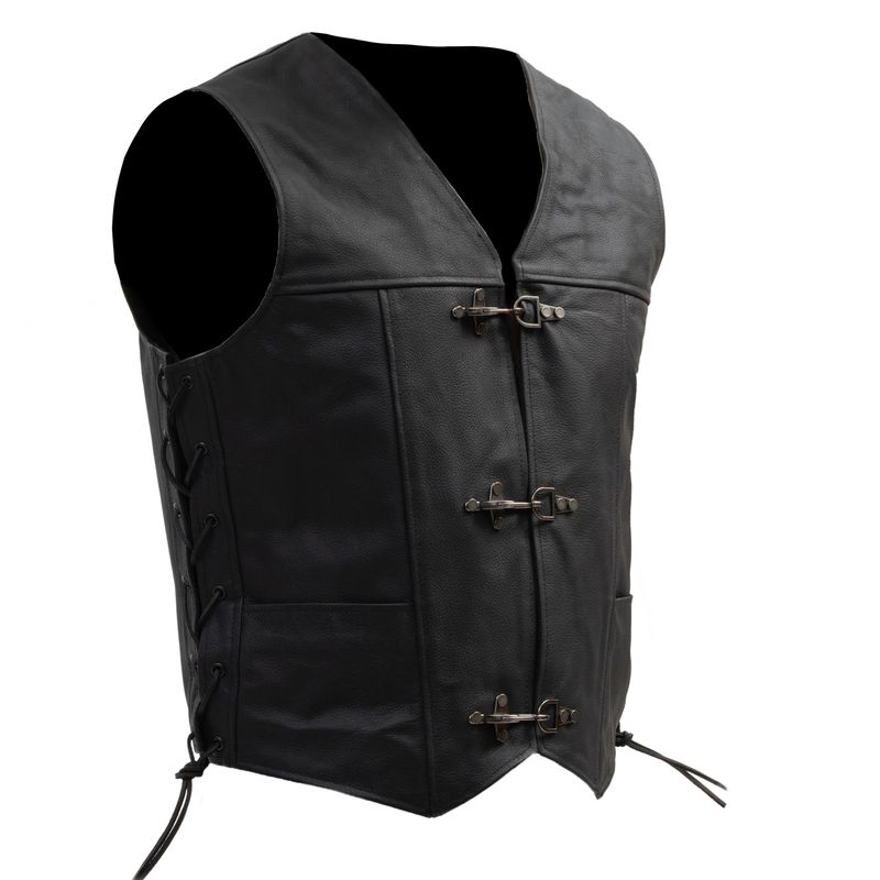 KAMIZELKA MOTOCYKLOWA SKÓRZANA BROGER CLUBMAN BLACK 