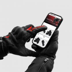 RĘKAWICE MOTOCYKLOWE REBELHORN CORE BLACK RED 