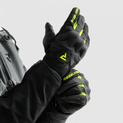 RĘKAWICE MOTOCYKLOWE REBELHORN CORE BLACK GREY FLUO YELLOW 