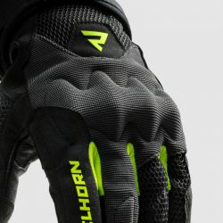 RĘKAWICE MOTOCYKLOWE REBELHORN CORE BLACK GREY FLUO YELLOW 