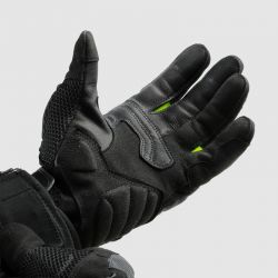 RĘKAWICE MOTOCYKLOWE REBELHORN CORE BLACK GREY FLUO YELLOW 