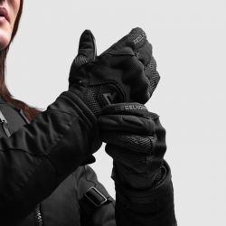 RĘKAWICE MOTOCYKLOWE DAMSKIE REBELHORN CORE BLACK 