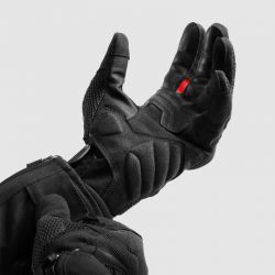 RĘKAWICE MOTOCYKLOWE DAMSKIE REBELHORN CORE BLACK RED 