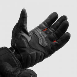 RĘKAWICE MOTOCYKLOWE DAMSKIE REBELHORN CORE BLACK RED 