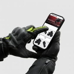 RĘKAWICE MOTOCYKLOWE DAMSKIE REBELHORN CORE BLACK GREY FLUO YELLOW 