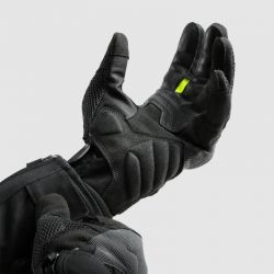 RĘKAWICE MOTOCYKLOWE DAMSKIE REBELHORN CORE BLACK GREY FLUO YELLOW 