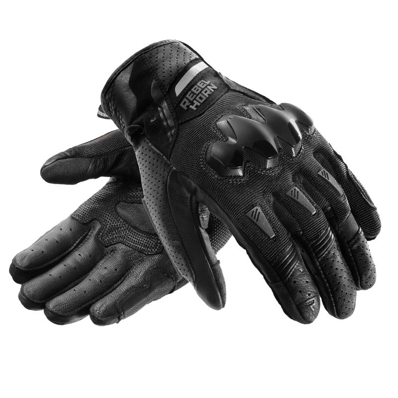 RĘKAWICE SKÓRZANE REBELHORN DEFENDER BLACK 