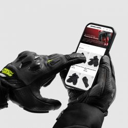 RĘKAWICE MOTOCYKLOWE REBELHORN DEFENDER BLACK GREY FLUO YELLOW 