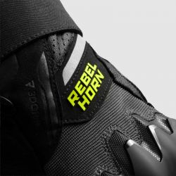RĘKAWICE MOTOCYKLOWE REBELHORN DEFENDER BLACK GREY FLUO YELLOW 