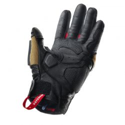 RĘKAWICE MOTOCYKLOWE REBELHORN DEFENDER DESERT BLACK RED 
