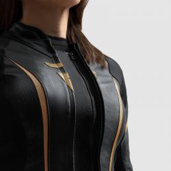 KURTKA MOTOCYKLOWA SKÓRZANA DAMSKA REBELHORN DIVA ST BLACK GOLD 