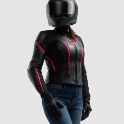 KURTKA MOTOCYKLOWA SKÓRZANA DAMSKA REBELHORN DIVA ST BLACK PINK 