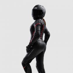 KURTKA MOTOCYKLOWA SKÓRZANA DAMSKA REBELHORN DIVA ST BLACK RED WHITE 