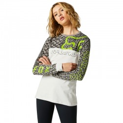 KOSZULKA Z DŁUGIM RĘKAWEM FOX LADY SKEW LIGHT GREY  ENDURO CROSS