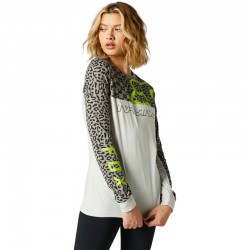 KOSZULKA Z DŁUGIM RĘKAWEM FOX LADY SKEW LIGHT GREY  ENDURO CROSS