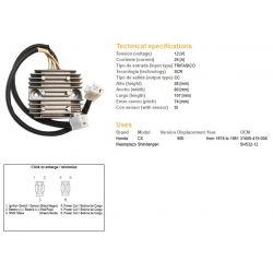 DZE REGULATOR NAPIĘCIA HONDA CX 500 '78-'82 CX 500 TURBO 31600-415-008, 31600-449-831 ESR160