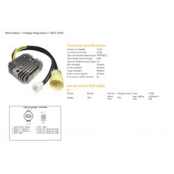 DZE REGULATOR NAPIĘCIA HONDA XRV 750 AFRICA TWIN '90-'91 OEM-31600-MV1-003 35A