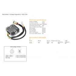 DZE REGULATOR NAPIĘCIA HONDA XRV 750 AFRICA TWIN '93-'03 35A 31600-MY1-003 ESR672 RGU-125