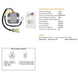 DZE REGULATOR NAPIĘCIA HONDA XRV 750 AFRICA TWIN '92 31600-MV1-941 35A