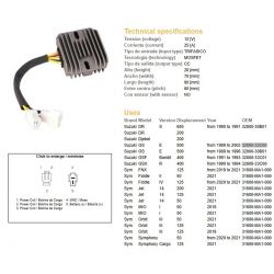 DZE REGULATOR NAPIĘCIA SUZUKI GSF 400 BANDIT '90-'94 GS 500E '89-'02 DR 650S '90-'91 ESR170 32800-33C00