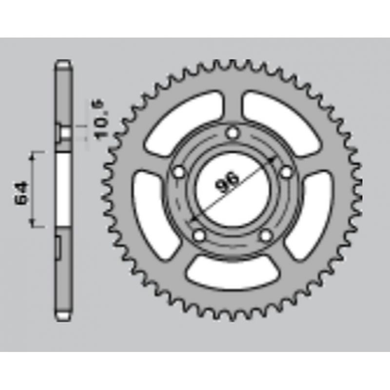 JR WYPRZEDAŻ ZĘBATKA TYLNA 242 53 HONDA XL125R '82-'87 PRO LINK JTR242.53