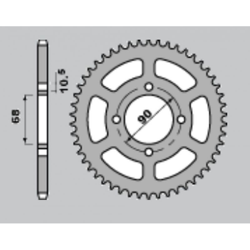 JR WYPRZEDAŻ ZĘBATKA TYLNA 243 45 HONDA MTX 80R2 '87-'92 JTR241.45