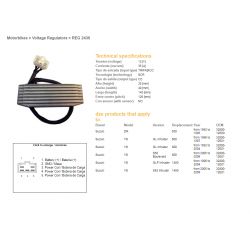 DZE REGULATOR NAPIĘCIA SUZUKI DR 650 '92-'95 VS 600 INTRUDER '96-'97 VS 800 INTRUDER '92-'04 VS 800 BOULEVARD '05-'09 VS 1400 IN