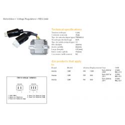 DZE REGULATOR NAPIĘCIA HONDA CBR 600RR '07-'11 CBR 1000RR '04-'05 31600-MEL-821 ESR439 SH678FD SH678FB