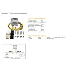 DZE REGULATOR NAPIĘCIA UNIWERSALNY MOSFET 50A 5 KABLI 3X ŻÓŁTE 1X CZERWONY 1X ZIELONY
