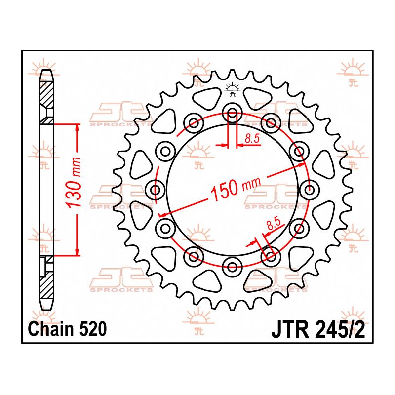 JT ZĘBATKA TYLNA 245 41 HONDA XL 600 LM '85-'88 24541JT ŁAŃC. 520