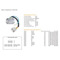 DZE REGULATOR NAPIĘCIA APRILIA PEGASO 600/650 '90-'95 RS 125/250 '95-'09 RX 125 '94-'08 LEONARDO SCARABEO ESR087