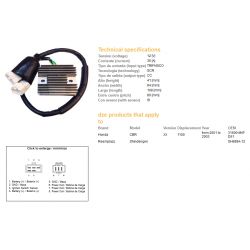 DZE REGULATOR NAPIĘCIA HONDA CBR 1100XX '01-'03 SH689A-12 31600-MAT-D51 ESR685