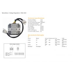 DZE REGULATOR NAPIĘCIA HONDA NTV 650 '88-'91 12V 35A SH538C-12 31600-MN8-008 31600-MN8-028 ESR252