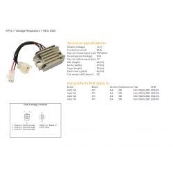 DZE REGULATOR NAPIĘCIA ARCTIC CAT 250/300 '98-'03 3530-014