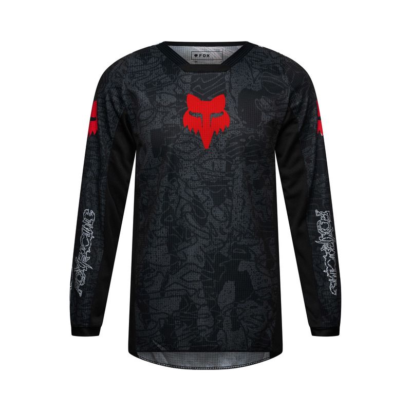 BLUZA MOTOCYKLOWA JUNIOR FOX 180 ABYSS BLACK  ENDURO CROSS