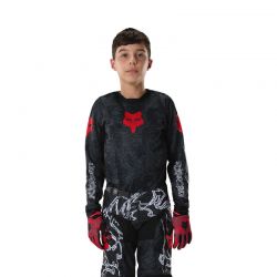 BLUZA MOTOCYKLOWA JUNIOR FOX 180 ABYSS BLACK  ENDURO CROSS