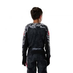 BLUZA MOTOCYKLOWA JUNIOR FOX 180 ABYSS BLACK  ENDURO CROSS