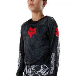 BLUZA MOTOCYKLOWA JUNIOR FOX 180 ABYSS BLACK  ENDURO CROSS