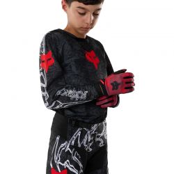 BLUZA MOTOCYKLOWA JUNIOR FOX 180 ABYSS BLACK  ENDURO CROSS