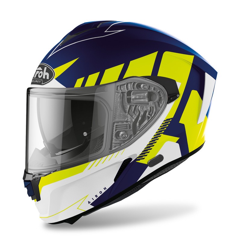 KASK AIROH SPARK RISE BLUE/YELLOW MATT 