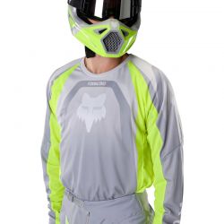 BLUZA MOTOCYKLOWA FOX 180 FRAME GREY YELLOW  ENDURO CROSS