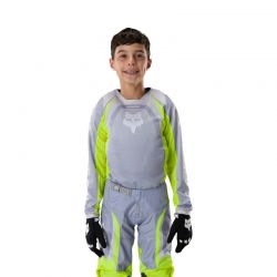BLUZA MOTOCYKLOWA JUNIOR FOX 180 FRAME GREY YELLOW  ENDURO CROSS