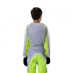 BLUZA MOTOCYKLOWA JUNIOR FOX 180 FRAME GREY YELLOW  ENDURO CROSS