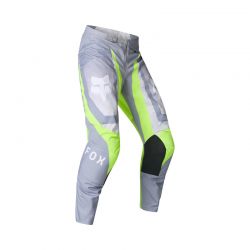 SPODNIE MOTOCYKLOWE FOX 180 FRAME GREY YELLOW  ENDURO CROSS