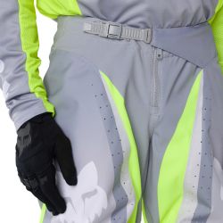 SPODNIE MOTOCYKLOWE FOX 180 FRAME GREY YELLOW  ENDURO CROSS