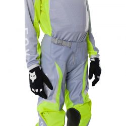 SPODNIE MOTOCYKLOWE JUNIOR FOX 180 FRAME GREY YELLOW 28 ENDURO CROSS