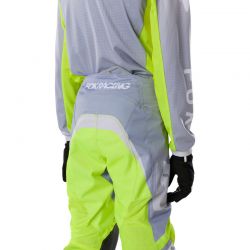 SPODNIE MOTOCYKLOWE JUNIOR FOX 180 FRAME GREY YELLOW 28 ENDURO CROSS