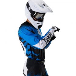 BLUZA MOTOCYKLOWA FOX 180 HD38 BLACK BLUE  ENDURO CROSS