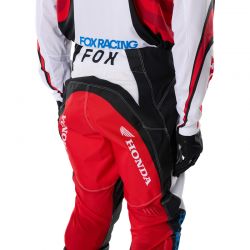 SPODNIE MOTOCYKLOWE FOX 180 HONDA WHITE RED  ENDURO CROSS