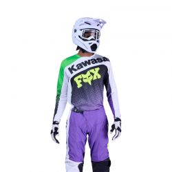BLUZA MOTOCYKLOWA FOX 180 KAWASAKI PURPLE WHITE  ENDURO CROSS
